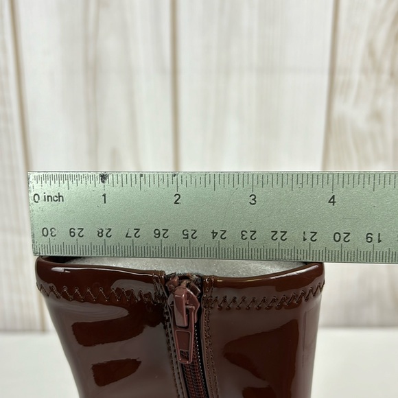 Steve Madden Ticker Boots Retro Funky Flare Chunky Heel Ankle Boot Brown Size 6 - Picture 13 of 16